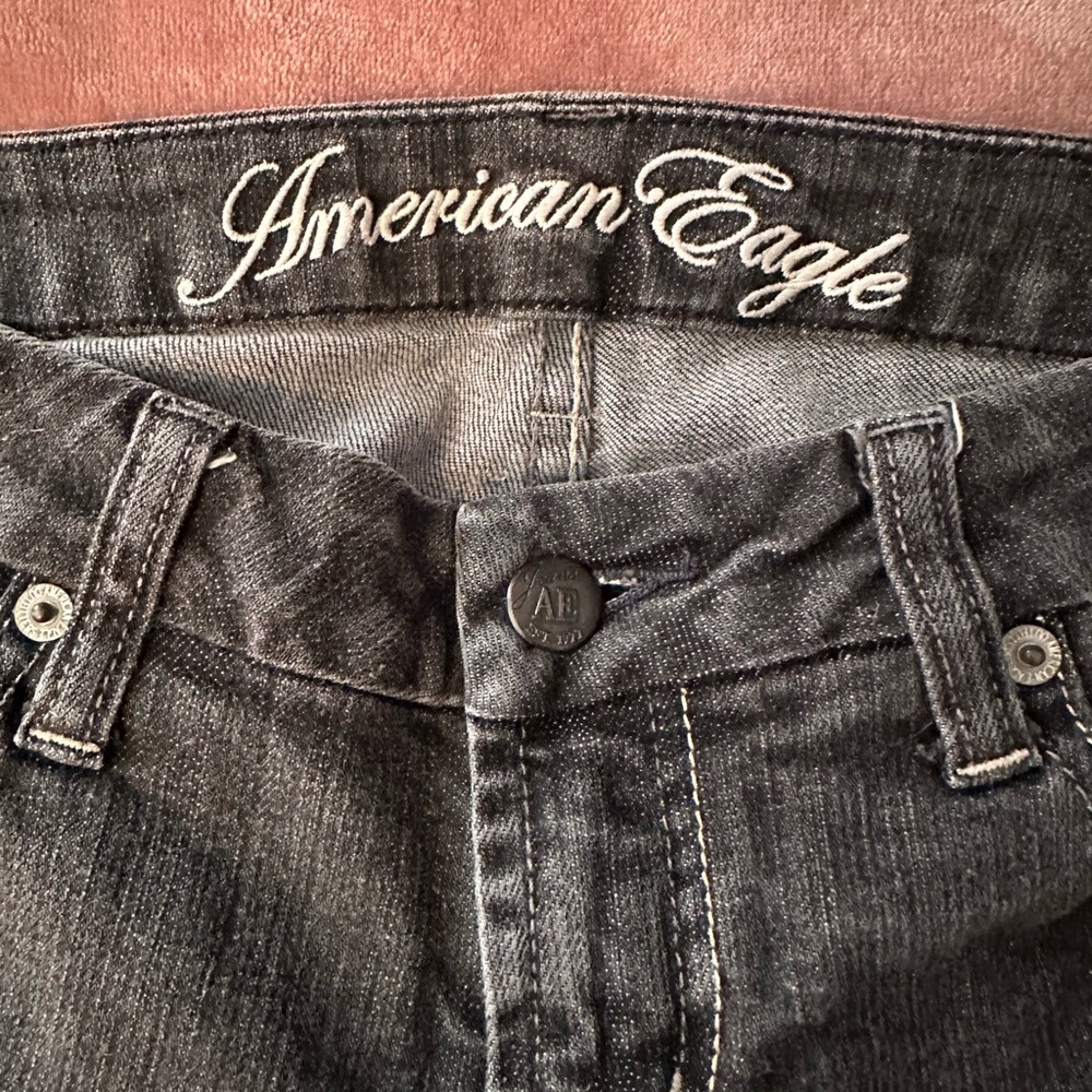 American Eagle 77 Straight low rise Black Denim Jeans